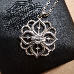 Harley-Davidson Silver Pendant Necklace
